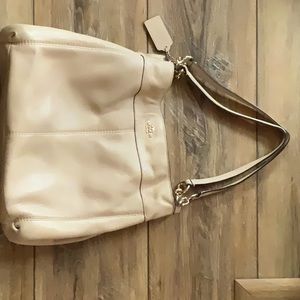 COACH Madison Leather Phoebe Satchel - Tan